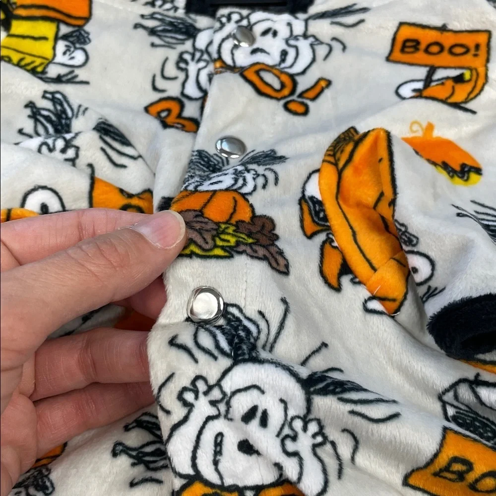 NWT Berkshire Snoopy Peanuts Halloween Pumpkin Dog Pajamas Soft Sz L